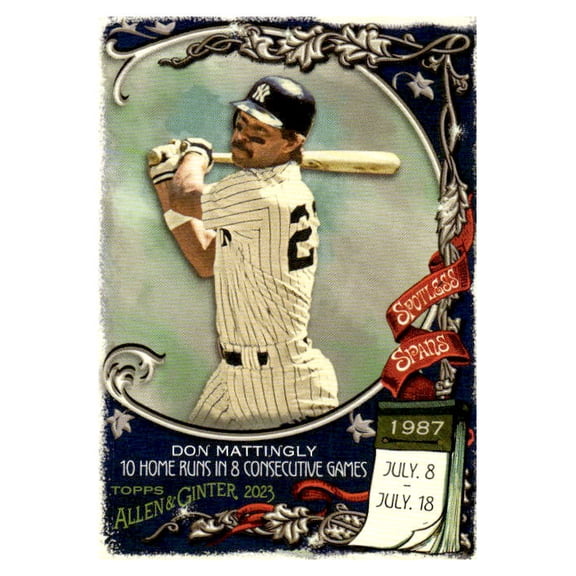 2023 Topps Allen & Ginter Don Mattingly SS-8 Spotless Spans Yankees Baseball Card