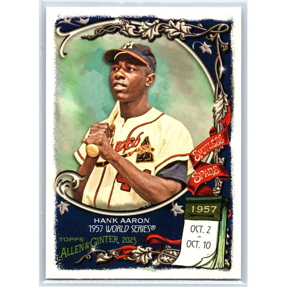 2023 Topps Allen & Ginter Hank Aaron SS-48 Spotless Spans Baseball Card Near Mint