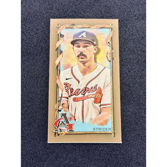2023 Topps Allen & Ginter Spencer Strider #4 Mini Gold Border Atlanta Braves Baseball Card