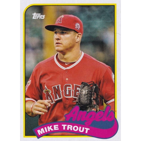 2023 Topps Archives 1989 Doubleheaders #89DH-5 Mike Trout/Shohei Ohtani Los Angeles Angels MLB Baseball Trading Card