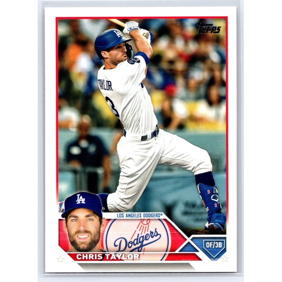 2023 Topps Chris Taylor #562 Los Angeles Dodgers Baseball Card Near Mint