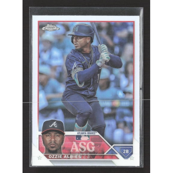 2023 Topps Chrome All-Star Game Creds ASGC-28 Ozzie Albies 6/18 Atlanta Braves Baseball Card
