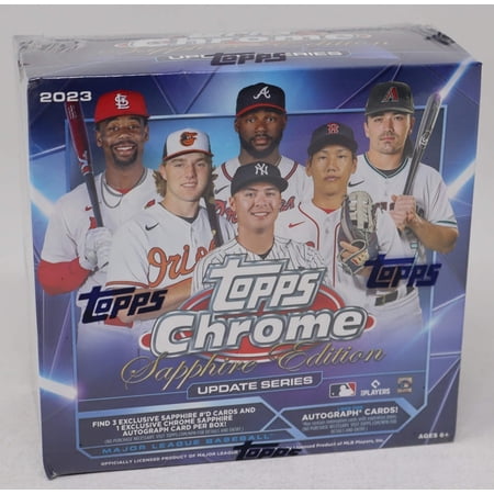 2023 Topps Chrome Baseball Update Series Sapphire Edition Box (Hobby) (8/4)