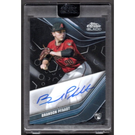 2023 Topps Chrome Black Brandon Pfaadt Auto RC #CBA-BPF Arizona Diamondbacks Baseball Card