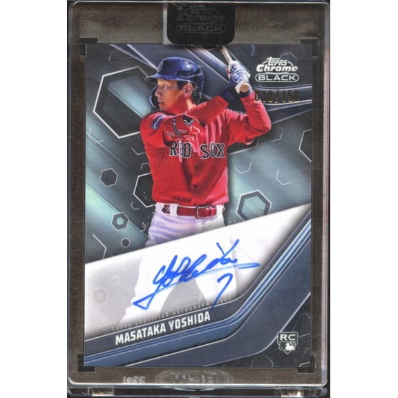 2023 Topps Chrome Black Boston Red Sox Masataka Yoshida RC Auto CBA-MY /150 Baseball Card