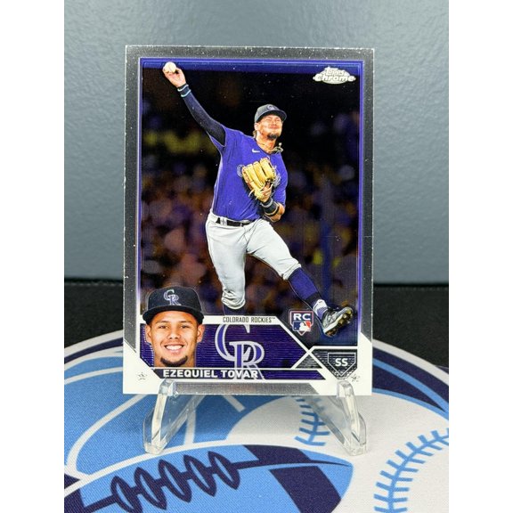 2023 Topps Chrome Ezequiel Tovar #106 RC Colorado Rockies Baseball Card Near Mint or Better