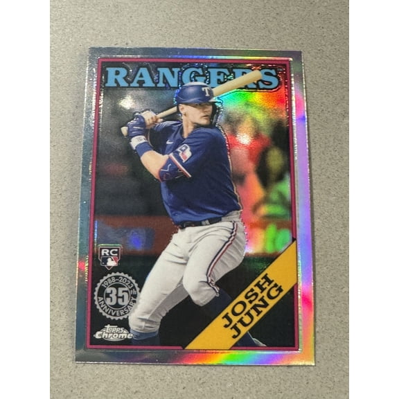 2023 Topps Chrome Josh Jung #88BC-15 1988 Topps Baseball Texas Rangers Card