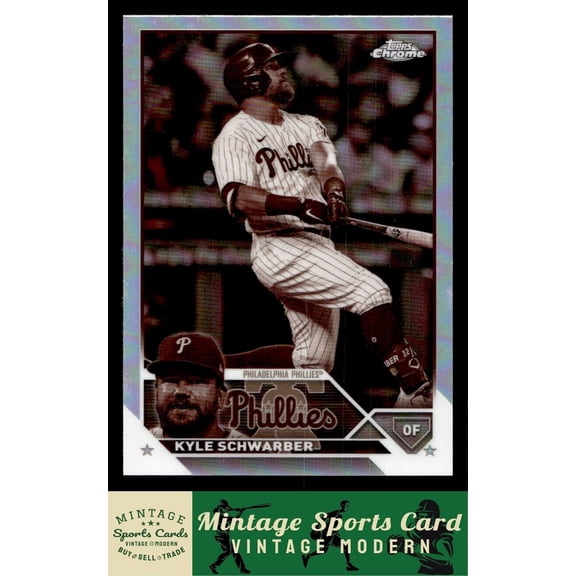 2023 Topps Chrome Kyle Schwarber Philadelphia Phillies #88 Sepia Refractor Baseball Card