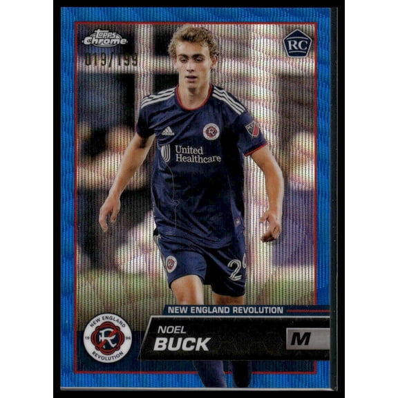 2023 Topps Chrome MLS Noel Buck Blue Wave Refractor /199 RC