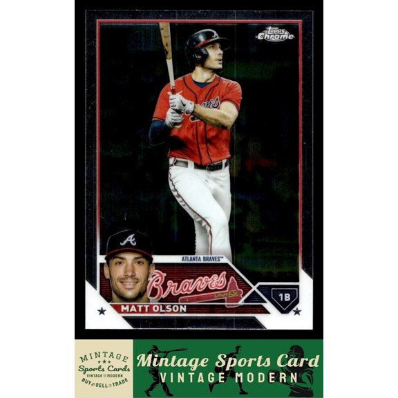 2023 Topps Chrome Matt Olson #163 Atlanta Braves MLB Baseball Card