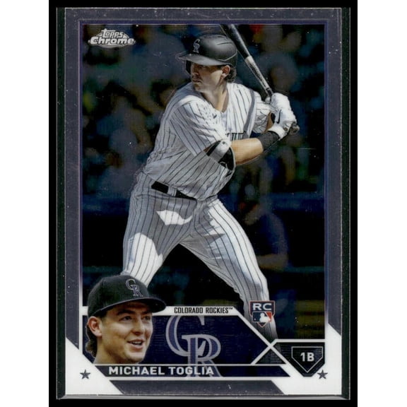 2023 Topps Chrome Michael Toglia #87 RC Near Mint or Better Colorado Rockies Baseball Card