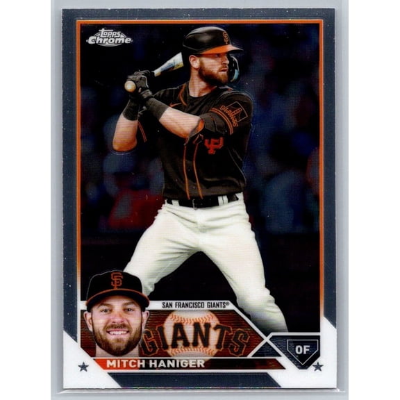 2023 Topps Chrome Mitch Haniger #122 San Francisco Giants Baseball Card