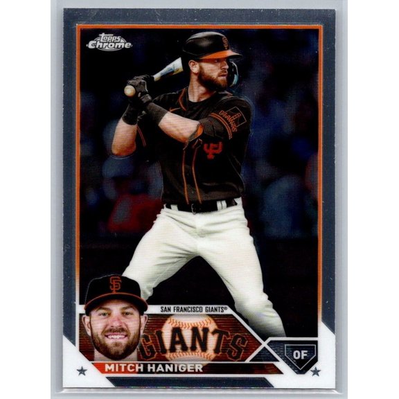 2023 Topps Chrome Mitch Haniger #122 San Francisco Giants Baseball Card