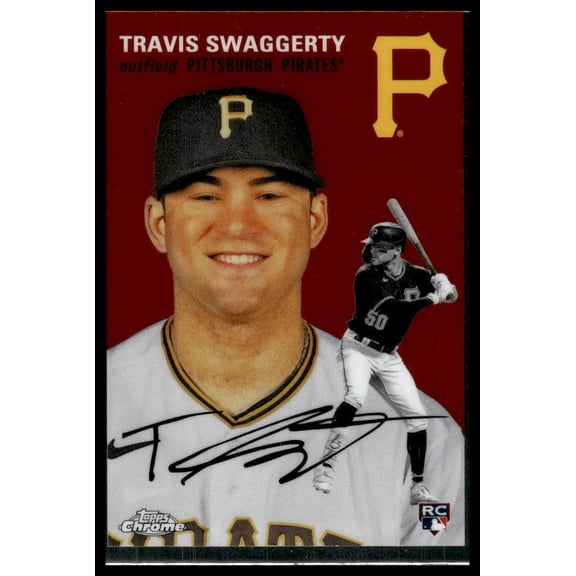 2023 Topps Chrome Platinum Anniversary Travis Swaggerty RC #27 Pittsburgh Pirates Baseball Card