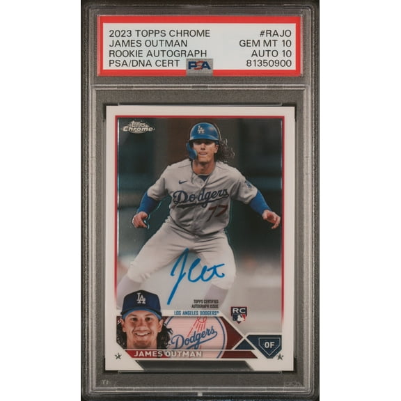 2023 Topps Chrome Rookie Autograph James Outman #RAJO PSA 10