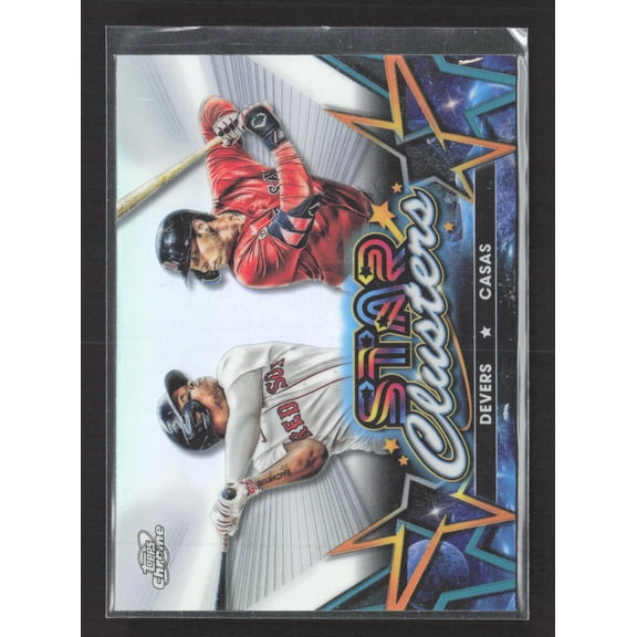 2023 Topps Chrome Star Clusters Triston Casas Rafael Devers Boston Red Sox #SC-15 Baseball Card