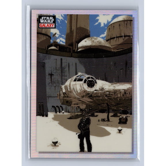 2023 Topps Chrome Star Wars Galaxy Refractor Millennium Falcon What A Piece Of Junk #66 English