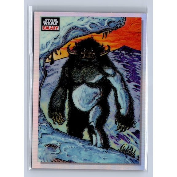2023 Topps Chrome Star Wars Galaxy Wild Wampa Refractor Trading Card #9