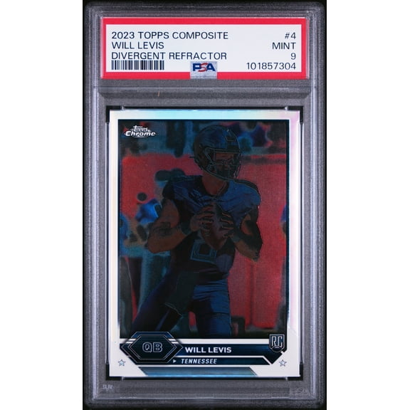 Graded 2023 Topps Composite Divergent Refractor Will Levis #4 PSA 9