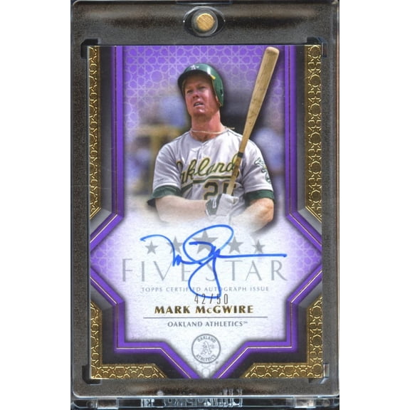 2023 Topps Five Star Mark McGwire Auto FSA-MCG Purple 42/50 Baseball Card