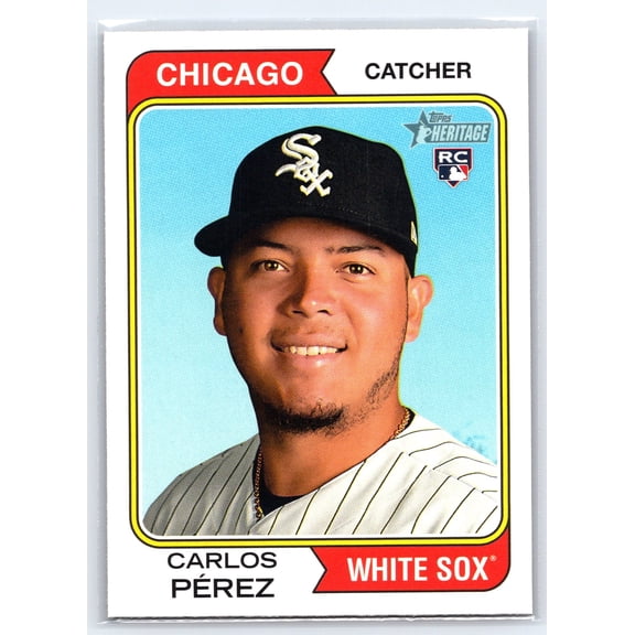 2023 Topps Heritage Carlos Prez #351 RC Chicago White Sox Baseball Card
