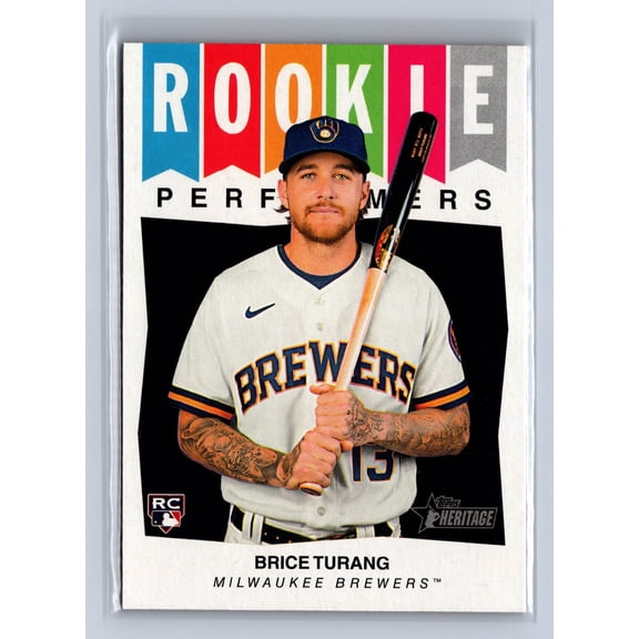2023 Topps Heritage High Number Brice Turang #RP-8 Rookie Performers RC