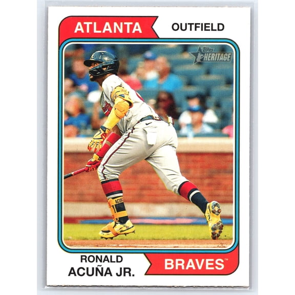 2023 Topps Heritage Ronald Acua Jr. #183 Atlanta Braves MLB Baseball Trading Card