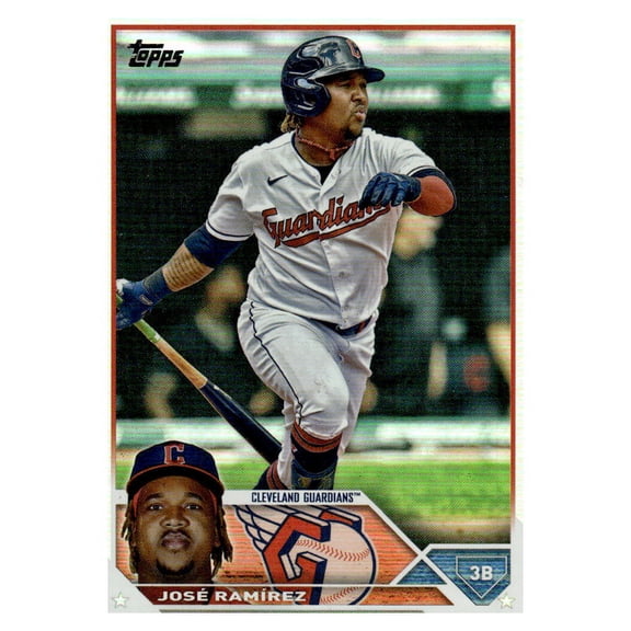 2023 Topps Jose Ramirez #256 Rainbow Foil Cleveland Guardians Baseball Card