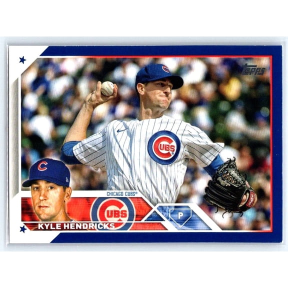 2023 Topps Royal Blue #137 Kyle Hendricks Chicago Cubs Baseball Card