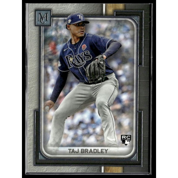 2023 Topps Museum Collection Taj Bradley Tampa Bay Rays RC #41 MLB Baseball Trading Card