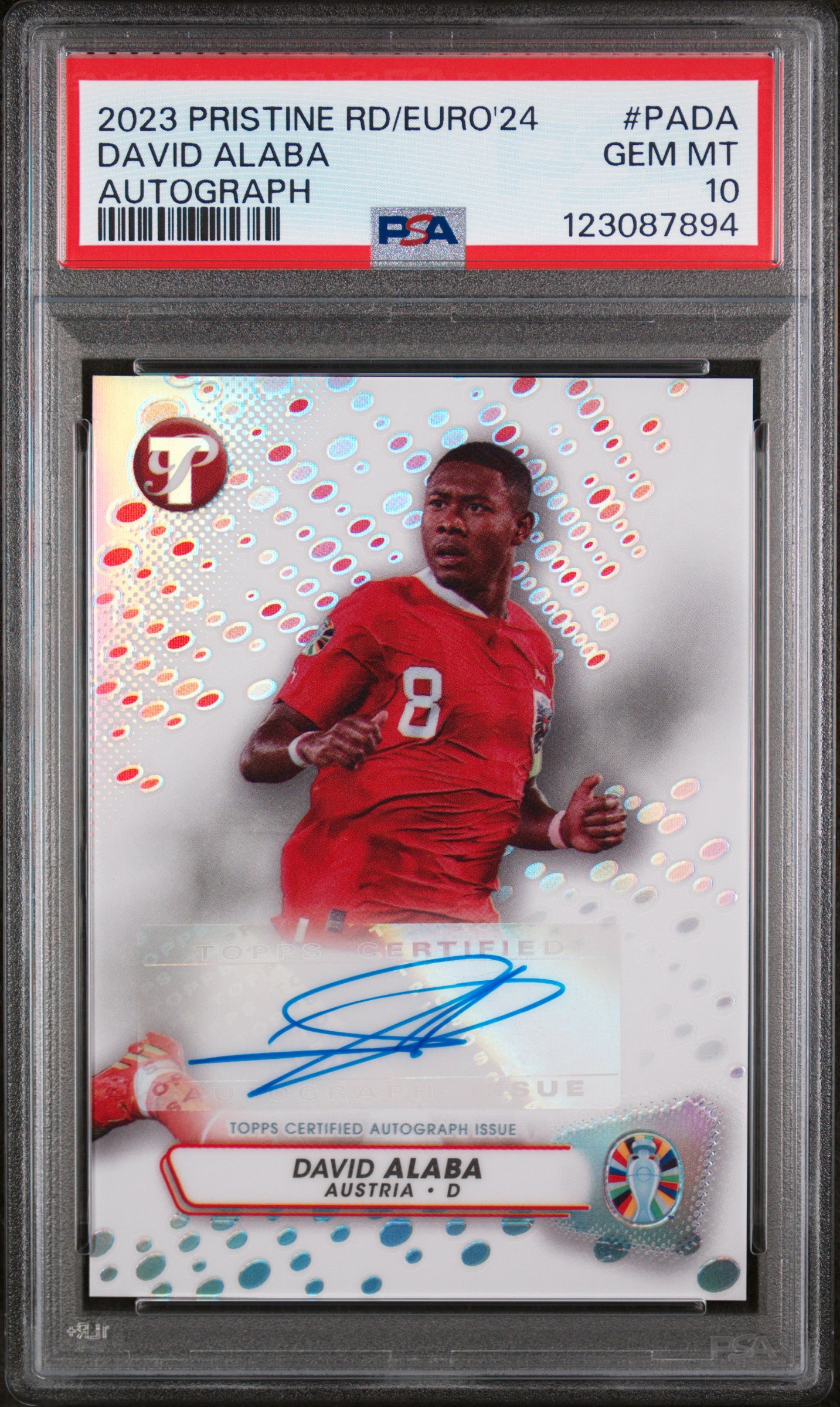 Pristine 0 Road 1 Topps UEFA Euro to - EURO To Autographs 