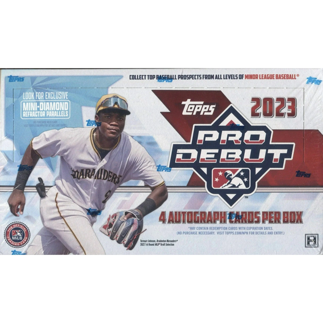 2023 Topps Pro Debut Baseball Hobby Box with Four Autographs, Chrome