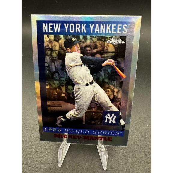 2023 Topps Refractor Baseball Card Mickey Mantle #55WS-10 Yankees New York Yankees MLB Baseball Trading Card