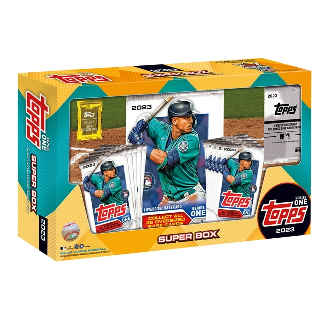 Topps 2023 Series 1 MLB Baseball Super Box, Collector's Trading Cards
