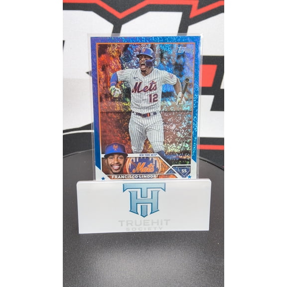 2023 Topps Series 2 Francisco Lindor #450 Blue Foil Board New York Mets Baseball Card