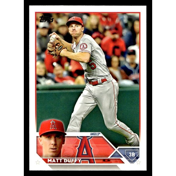 2023 Topps Series 1 Matt Duffy #274 Los Angeles Angels MLB Baseball Trading Card