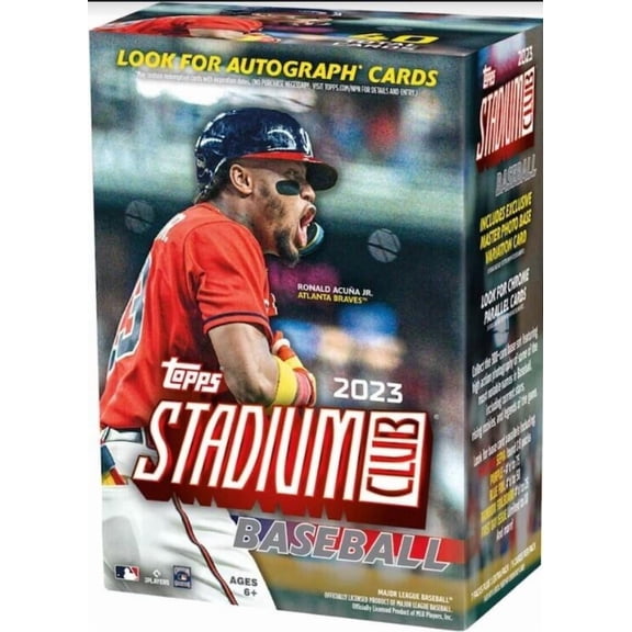 2023 Topps Stadium Club Baseball Factory Sealed Value Blaster Box 8 Packs