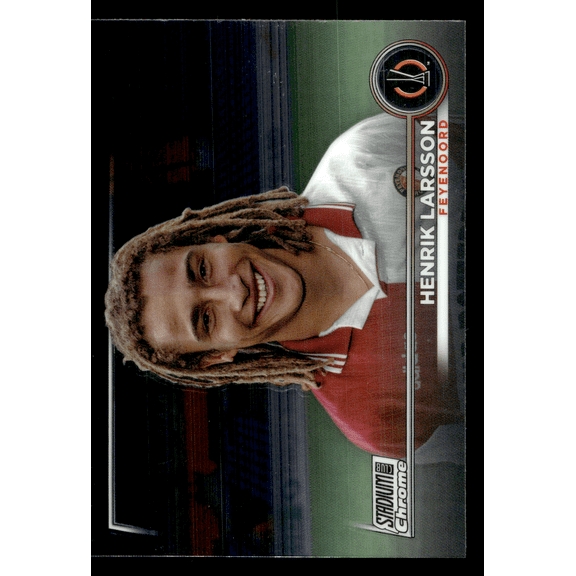 2023 Topps Stadium Club Chrome Henrik Larsson Soccer Trading Card #66 Feyenoord 1996/1997