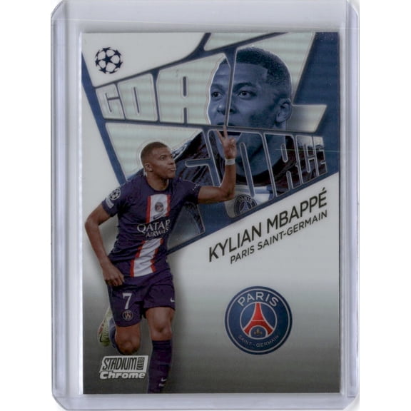 2023 2022-23 Topps Stadium Club Chrome UEFA Kylian Mbapp #GF-KM Goal Force