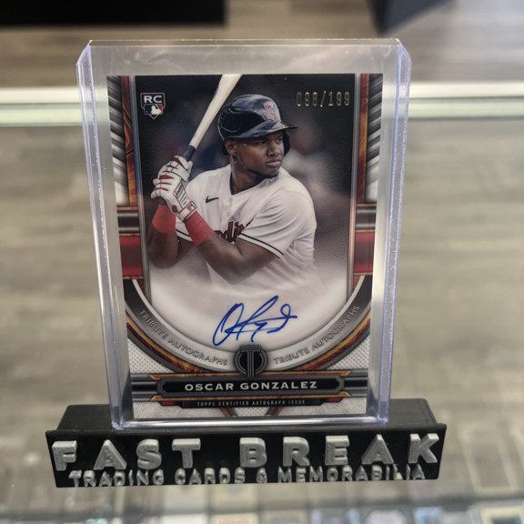 2023 Topps Tribute Oscar Gonzalez #TA-OG Silver Limited Edition Parallel/Variety Rookie Topps