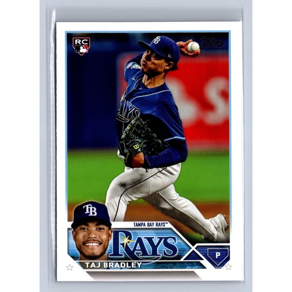 2023 Topps Update Series Taj Bradley #US55 RC Tampa Bay Rays Baseball Card