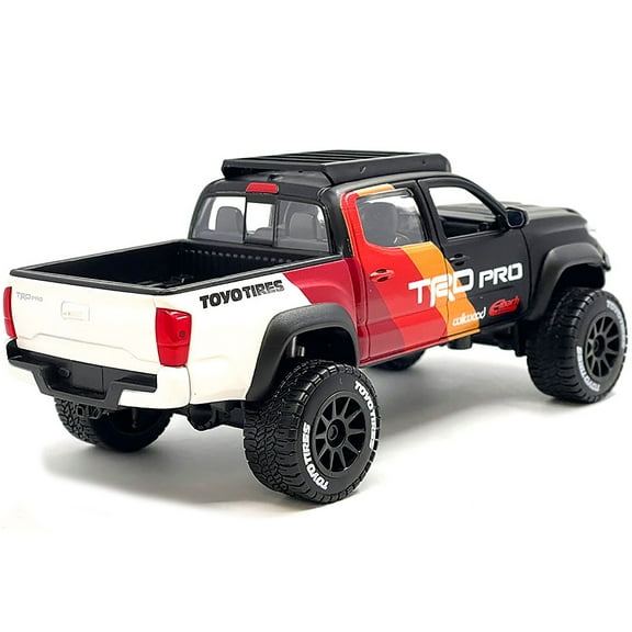 2023 Toyota Tacoma TRD PRO Off Road Pickup Truck Matt Black with Graphics and Roofrack "Maisto Design" Series 1/27 Diecast Model Car by Maisto