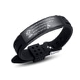 thumbnail image 1 of 2023 Unique Graduation Gifts for him,Personalized Graduation Bracelets-Sport Silicone Stainless Steel inspirational Bracelets, 1 of 3