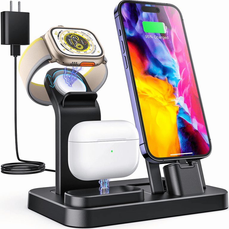 5 In 1 multi charger station For iPhone/AirPods/apple Watch. 5 Charging  Docs!!