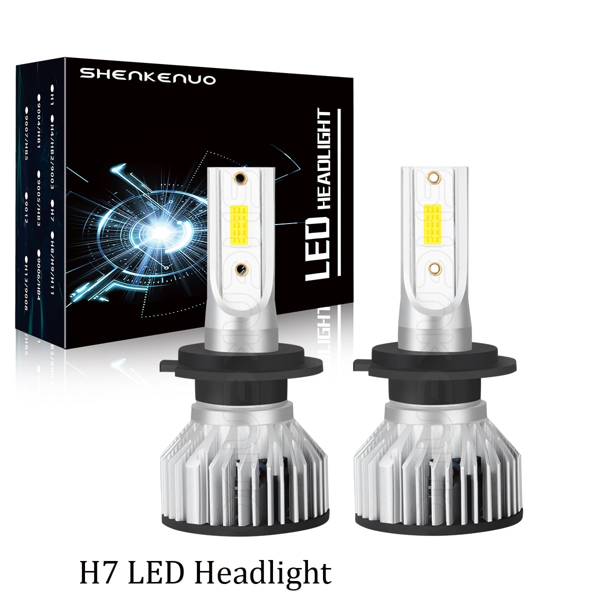 SHINYY Ampoules H7 LED 22000LM, [2023 Améliorer] 6500K Blanc LED