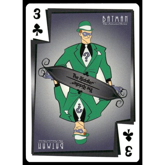 2023 Upper Deck Batman The Animated Series Playing Card The Riddler 3 of Clubs