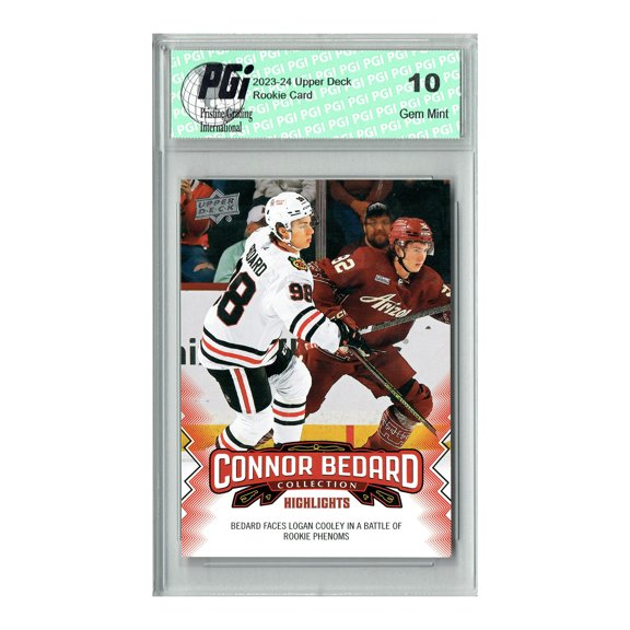2023 Upper Deck Connor Bedard Collection #17 w Logan Cooley Rookie Card PGI 10