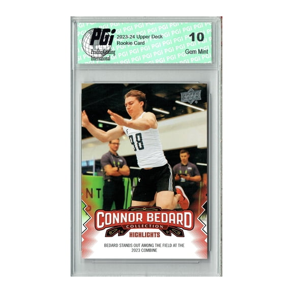 2023 Upper Deck Connor Bedard Collection #6 Standsout Combine Rookie Card PGI 10