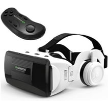 2023 VR Headset Compatible with iOS/Android 3D Virtual Reality Glasses with remote Controller Headphones Adjustable 3d Glasses