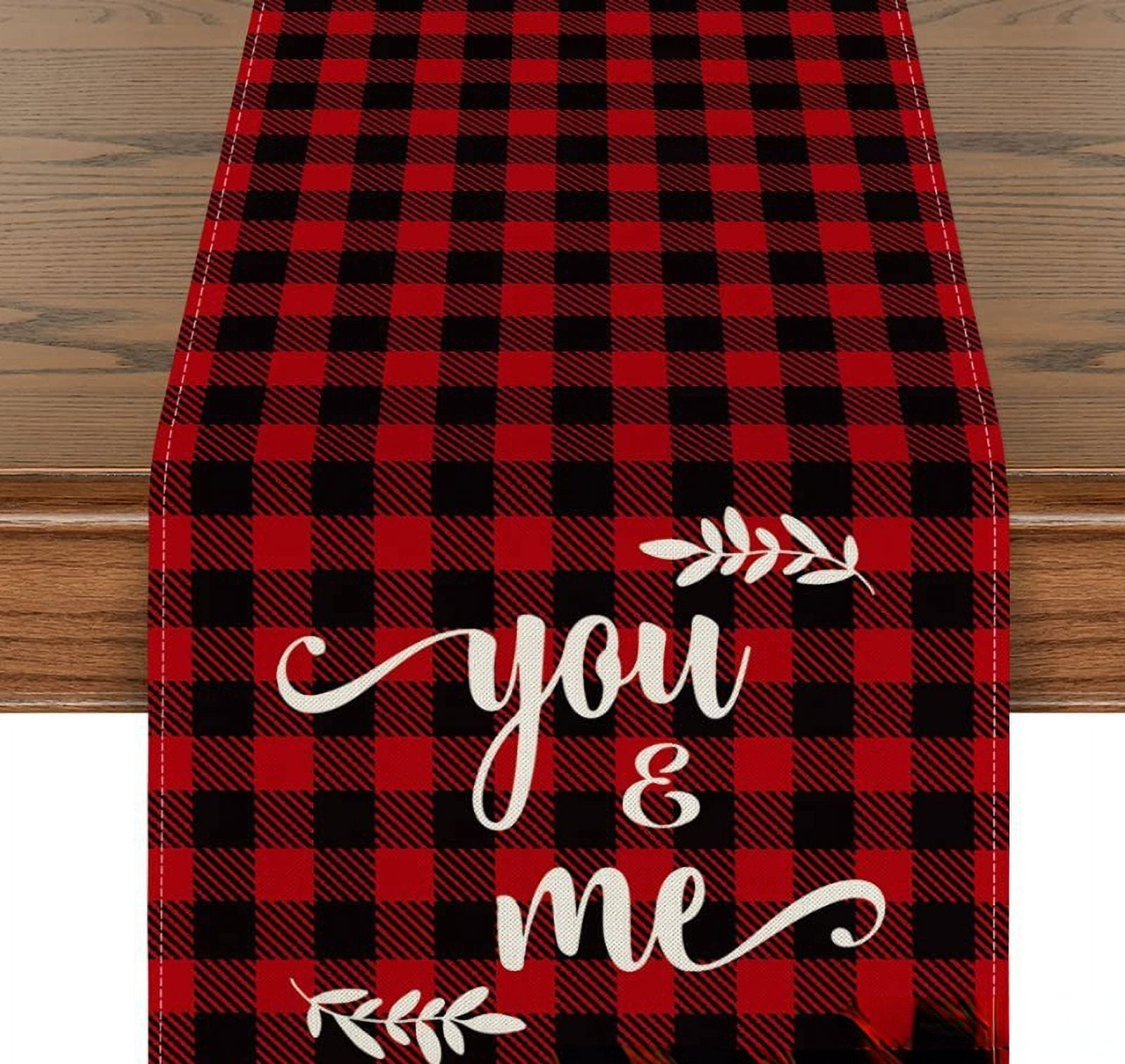 2023 Valentine's Day Linen Tablecloth Romantic Table Sweet ration Stain